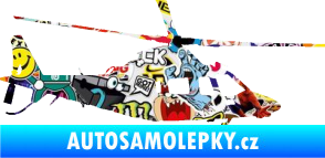 Samolepka Vrtulník 004 pravá helikoptéra Sticker bomb