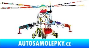 Samolepka Vrtulník 009 levá helikoptéra Sticker bomb