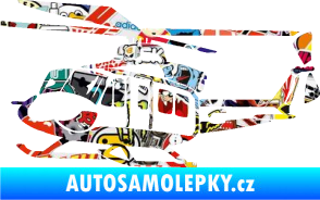 Samolepka Vrtulník 010 levá helikoptéra Sticker bomb