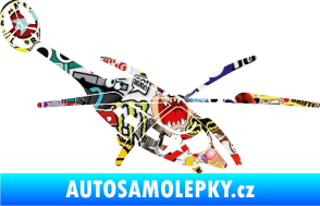 Samolepka Vrtulník 011 pravá helikoptéra Sticker bomb