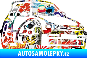 Samolepka VW Golf 3 karikatura pravá Sticker bomb