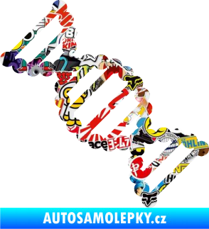 Samolepka Vzorec DNA levá Sticker bomb
