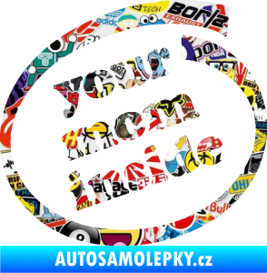 Samolepka Your mom inside nápis tvoje máma Sticker bomb