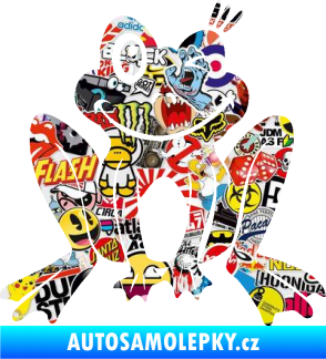Samolepka Žába 010 pravá mrkající Sticker bomb