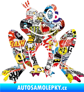 Samolepka Žába 010 levá mrkající Sticker bomb