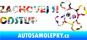 Samolepka Zachovej si odstup nápis Sticker bomb