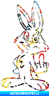 Samolepka Zajíc 004 pravá f*ck Sticker bomb