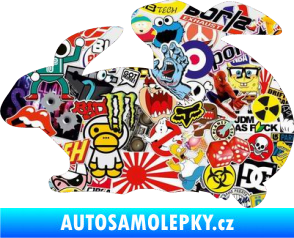 Samolepka Zajíci sex levá Sticker bomb