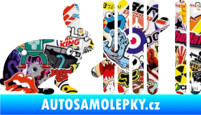 Samolepka Zářezy 003 zajíc Sticker bomb