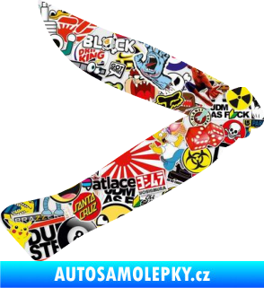 Samolepka Zavírací nůž 001 levá Sticker bomb