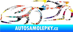 Samolepka Závodní auto 002 levá Sticker bomb