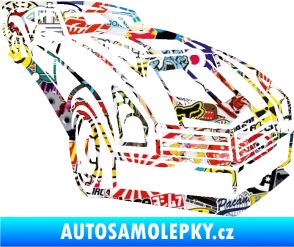 Samolepka Závodní auto 003 pravá Sticker bomb