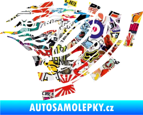 Samolepka Závodní auto 004 pravá Sticker bomb