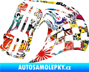 Samolepka Závodní auto 005 levá Sticker bomb