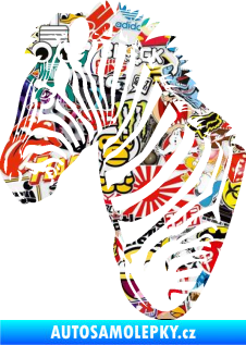 Samolepka Zebra 001 levá hlava Sticker bomb