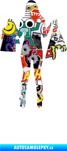 Samolepka Žena na nákupu 003 pravá Sticker bomb