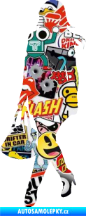 Samolepka Žena na nákupu 005 levá Sticker bomb