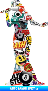 Samolepka Zpěvačka 001 levá Sticker bomb