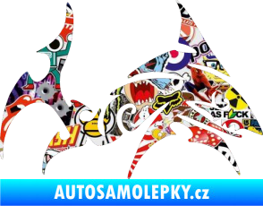 Samolepka Žralok 002 pravá Sticker bomb