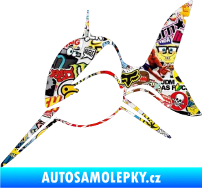 Samolepka Žralok 004 levá Sticker bomb