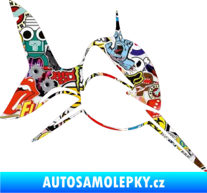 Samolepka Žralok 004 pravá Sticker bomb