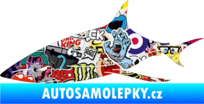 Samolepka Žralok 008 levá Sticker bomb
