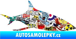 Samolepka Žralok 008 pravá Sticker bomb
