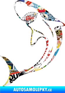 Samolepka Žralok 010 levá Sticker bomb