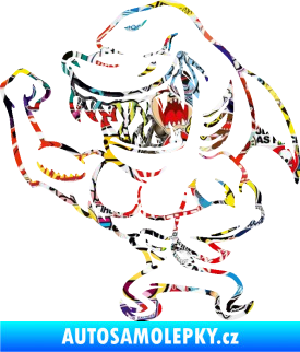 Samolepka Žralok 016 levá svalovec Sticker bomb