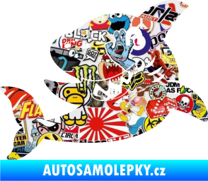 Samolepka Žralok 019 levá Sticker bomb
