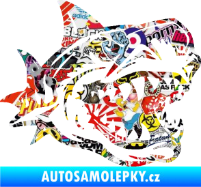 Samolepka Žralok 021 pravá Sticker bomb