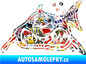 Samolepka Žralok levá Sticker bomb