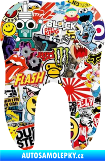 Samolepka Zub 001 stolička Sticker bomb