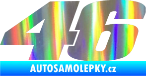 Samolepka 46 Valentino Rossi jednobarevná Holografická