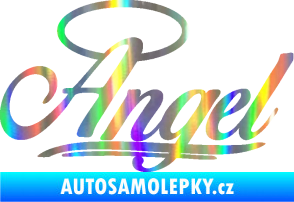 Samolepka Angel nápis Holografická