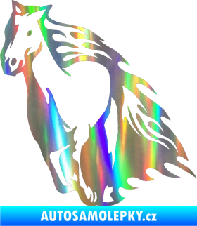 Samolepka Animal flames 006 levá kůň Holografická
