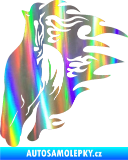 Samolepka Animal flames 007 levá kůň Holografická