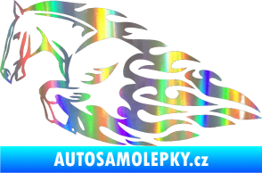Samolepka Animal flames 008 levá kůň Holografická