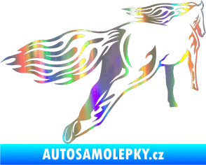 Samolepka Animal flames 009 pravá kůň Holografická