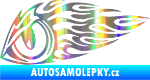 Samolepka Animal flames 016 levá zvířecí oko Holografická