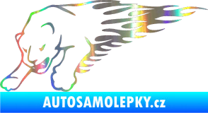 Samolepka Animal flames 020 levá puma Holografická