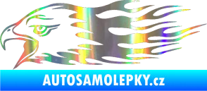 Samolepka Animal flames 023 levá orel Holografická