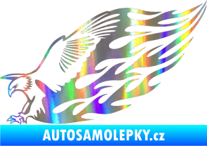 Samolepka Animal flames 029 levá orel Holografická