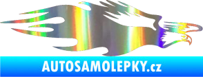 Samolepka Animal flames 030 pravá orel Holografická