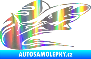Samolepka Animal flames 037 pravá žralok Holografická