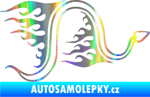 Samolepka Animal flames 040 pravá had Holografická