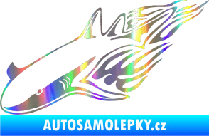 Samolepka Animal flames 048 levá žralok Holografická