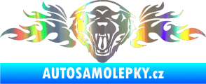 Samolepka Animal flames 058 levá vlk Holografická