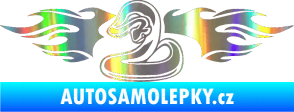 Samolepka Animal flames 072 levá had Holografická