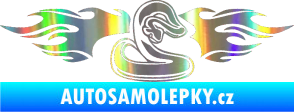Samolepka Animal flames 072 pravá had Holografická